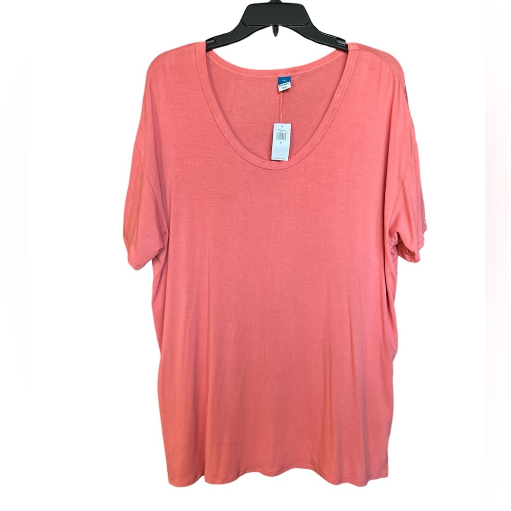 Old Navy Luxe Drop Shoulder Short Sleeved Soft Salmon Top